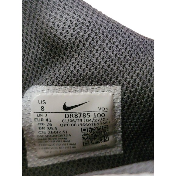 Nike Zoom Freak 4 Basketball Shoes Size 8 White & Gray Mesh Mens - Picture 9 of 9